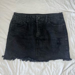 Vanilla Star Premium Black Denim Skirt